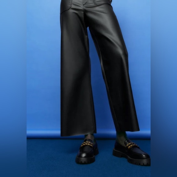 NWT. Zara Black Embellishes Track-Sole Flat Loafers. Size 6,5. 8 - Picture 9 of 13